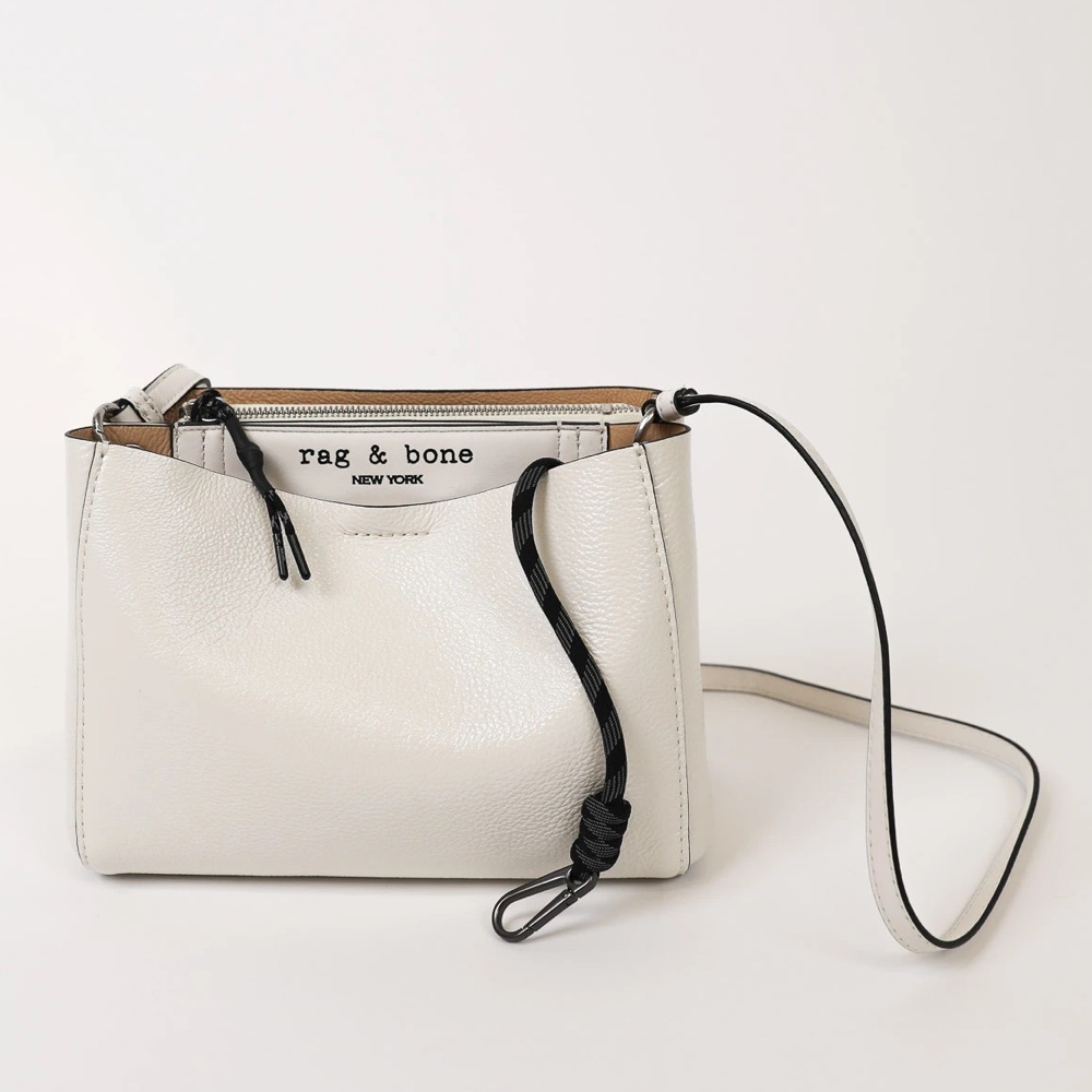 Rag & Bone Passenger Leather Crossbody Bag White - Picture 4 of 9